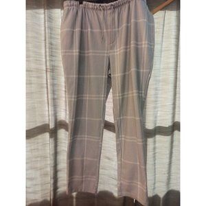 NWT Women's Alfani Comfortable Soft Stretchy Plaid Print Pajama Size XL